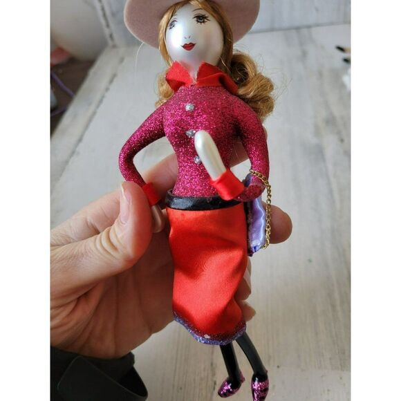 Vintage de carlini Italian lady glass ornament lady shopping fancy fashion purse - Picture 7 of 7